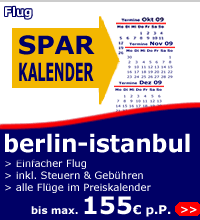 Flüge Berlin-Istanbul im Sparkalender