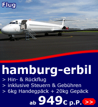 Flüge Hamburg-Erbil ab 949 Euro
