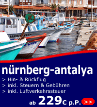 flüge nürnberg-antalya ab 229 euro