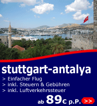 Flüge Stuttgart-Antalya ab 89 Euro